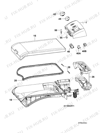 Взрыв-схема стиральной машины Zanussi ZWQ3120 - Схема узла Command panel 037